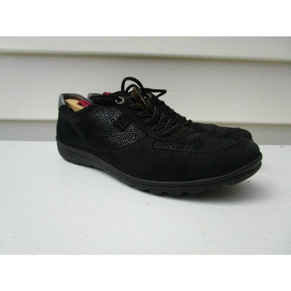 Hartjes Shoes Hartjes Xs Casual 2 Shoes Black Suede Walking Lace Up